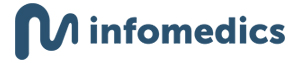 The Infomedics logo in blue.