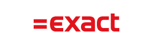The Exact logo in red.