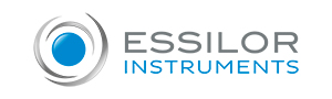 The Essilor Instruments logo in grey and blue.