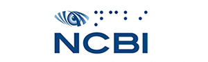 The NCBI logo in blue.