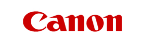 The Canon logo in red.