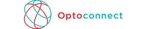 The Optoconnect logo. 'Opto' is written in red and 'connect' is written in blue.