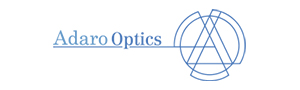 The Adaro Optics logo in blue