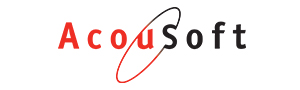 The AcouSoft logo in red and grey.