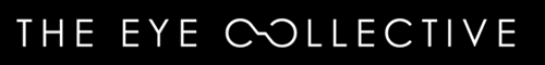 The logo for The Eye Collective in white against against a black background.